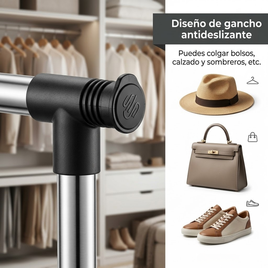PERCHERO DE ROPA DOBLE NIVEL – Más orden y capacidad en menos espacio