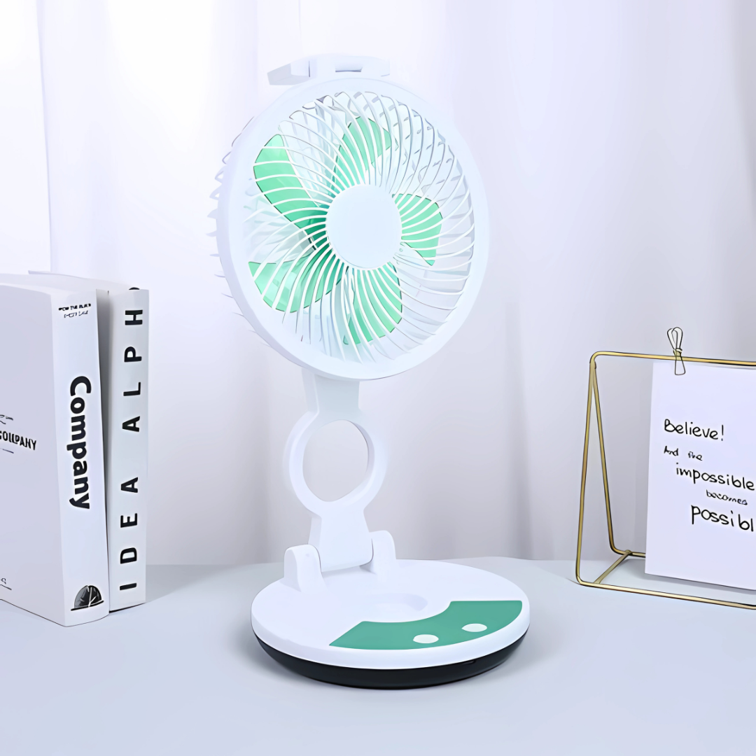 VENTILADOR FOLDEABLE – Frescura portátil en cualquier lugar