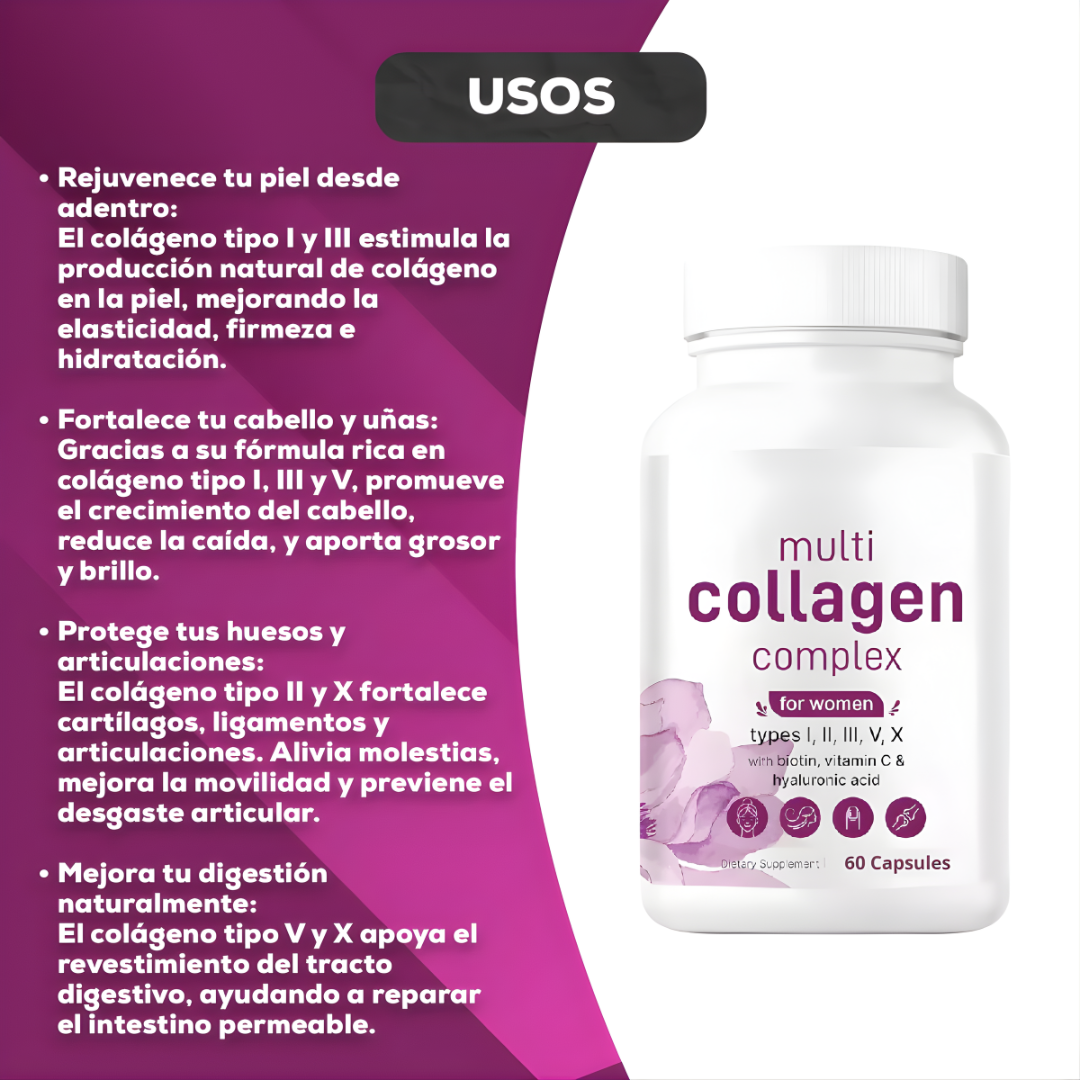 MULTICOLLAGEN PASTILLA (90 CÁPSULAS) – Fuerza interna, articulaciones más sanas y piel firme con un soporte avanzado de colágeno