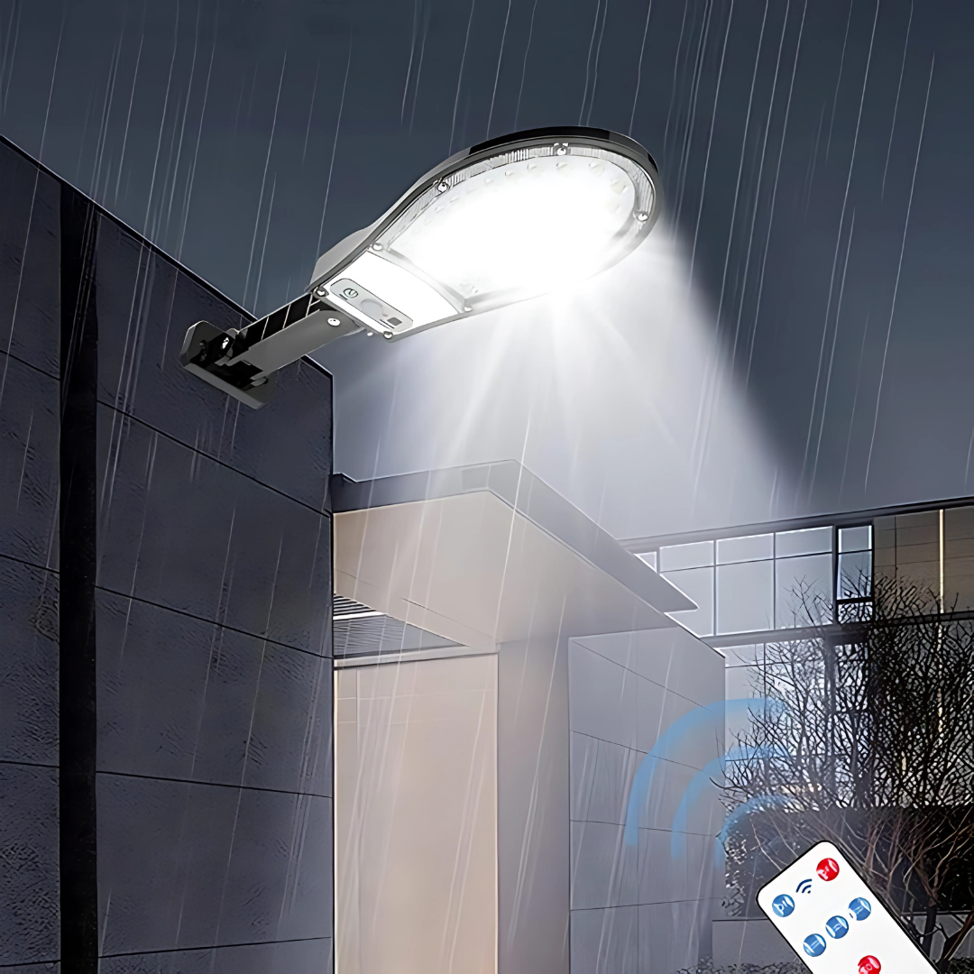 LÁMPARA SOLAR DE EXTERIORES – Iluminación automática y segura toda la noche