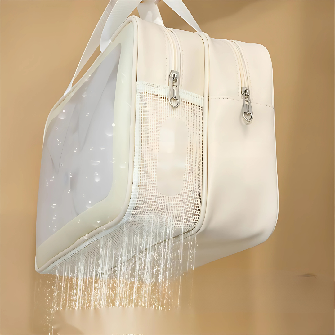 COSMETIQUERA WASHBAG BEIGE – Organización con estilo y practicidad