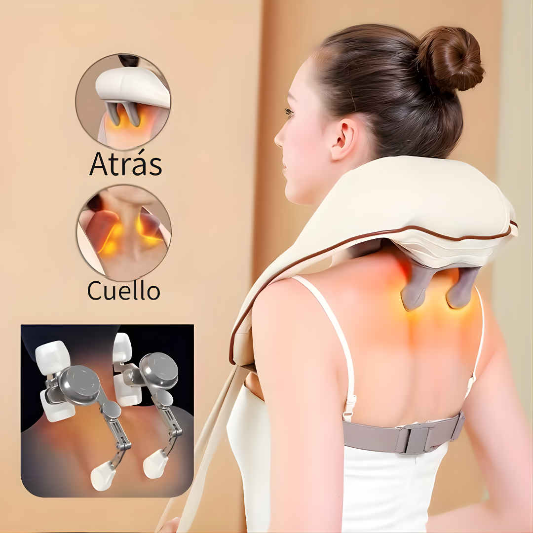 MASAJEADOR DE CUELLO – Alivio profundo donde y cuando lo necesites