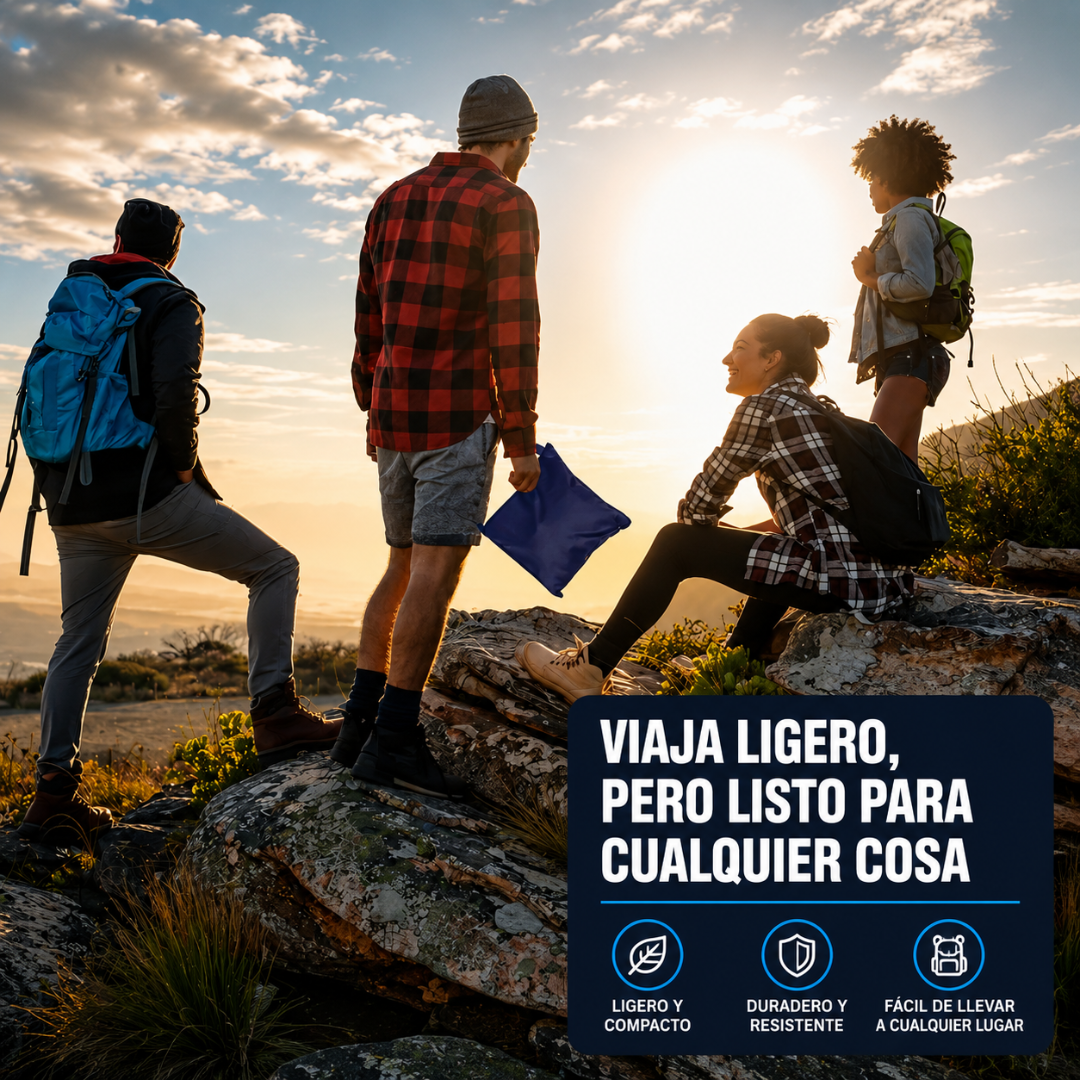 PONCHO IMPERMEABLE REFLECTANTE – Protección total bajo la lluvia, con máxima visibilidad