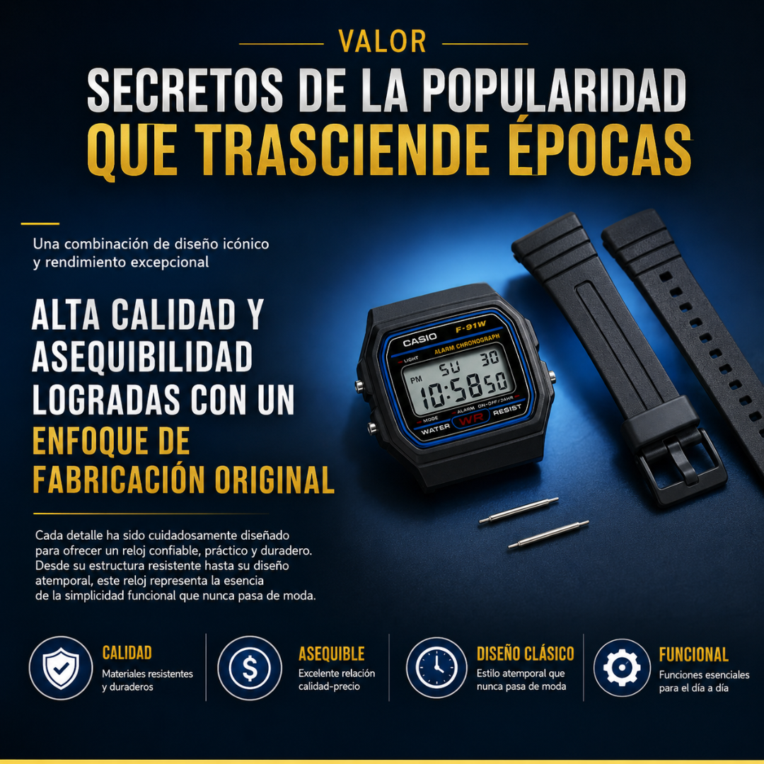 RELOJ CASIO F-91W – El clásico que nunca falla