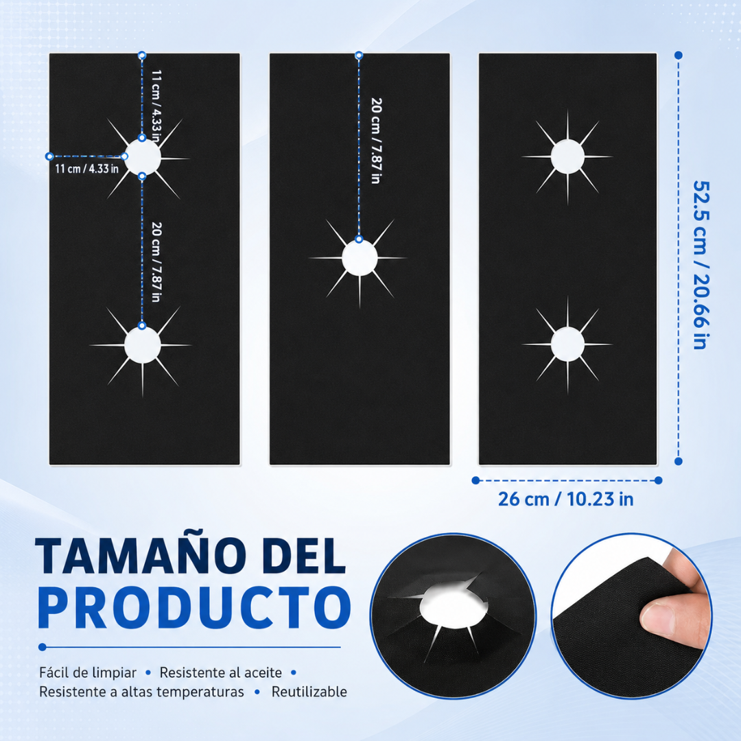 PROTECTOR DE ESTUFA – Cocina más limpia, protección duradera y limpieza sin esfuerzo