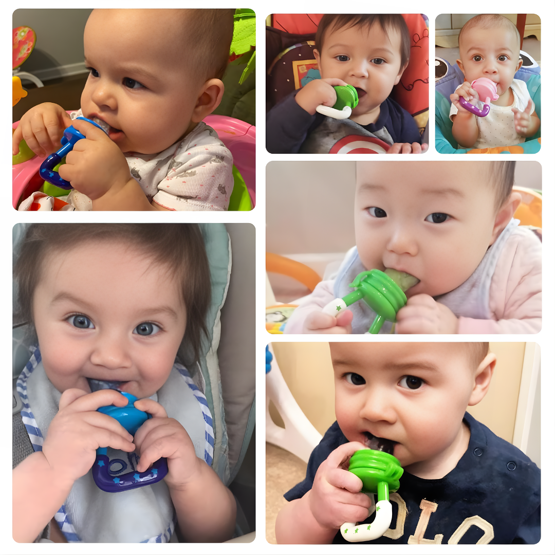 CHUPETE ALIMENTADOR DE FRUTAS PARA BEBÉ – Alimentación segura, estimulación temprana y tranquilidad para los padres