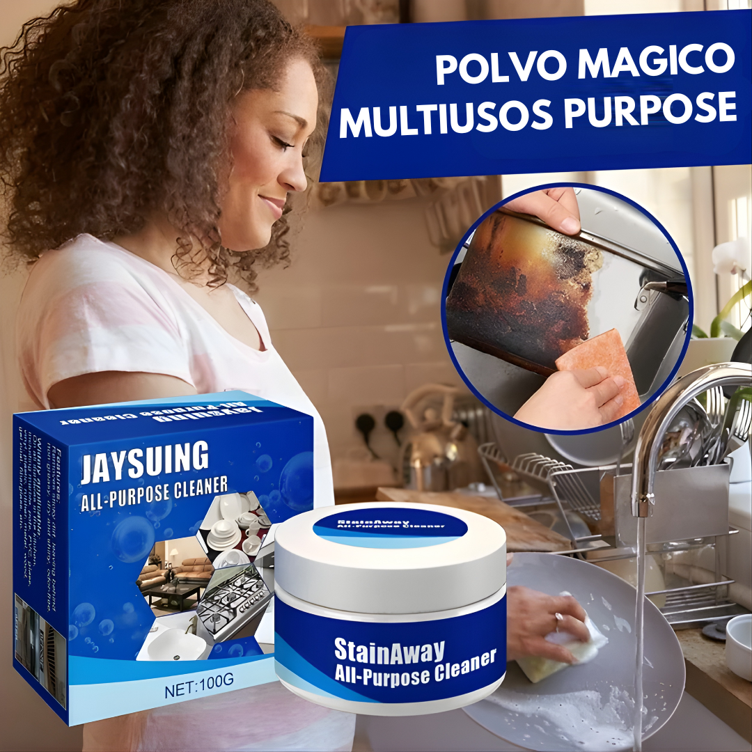 POLVO MÁGICO MULTIUSOS PURPOSE – Limpieza profunda, brillo inmediato y cuidado eficaz para superficies metálicas