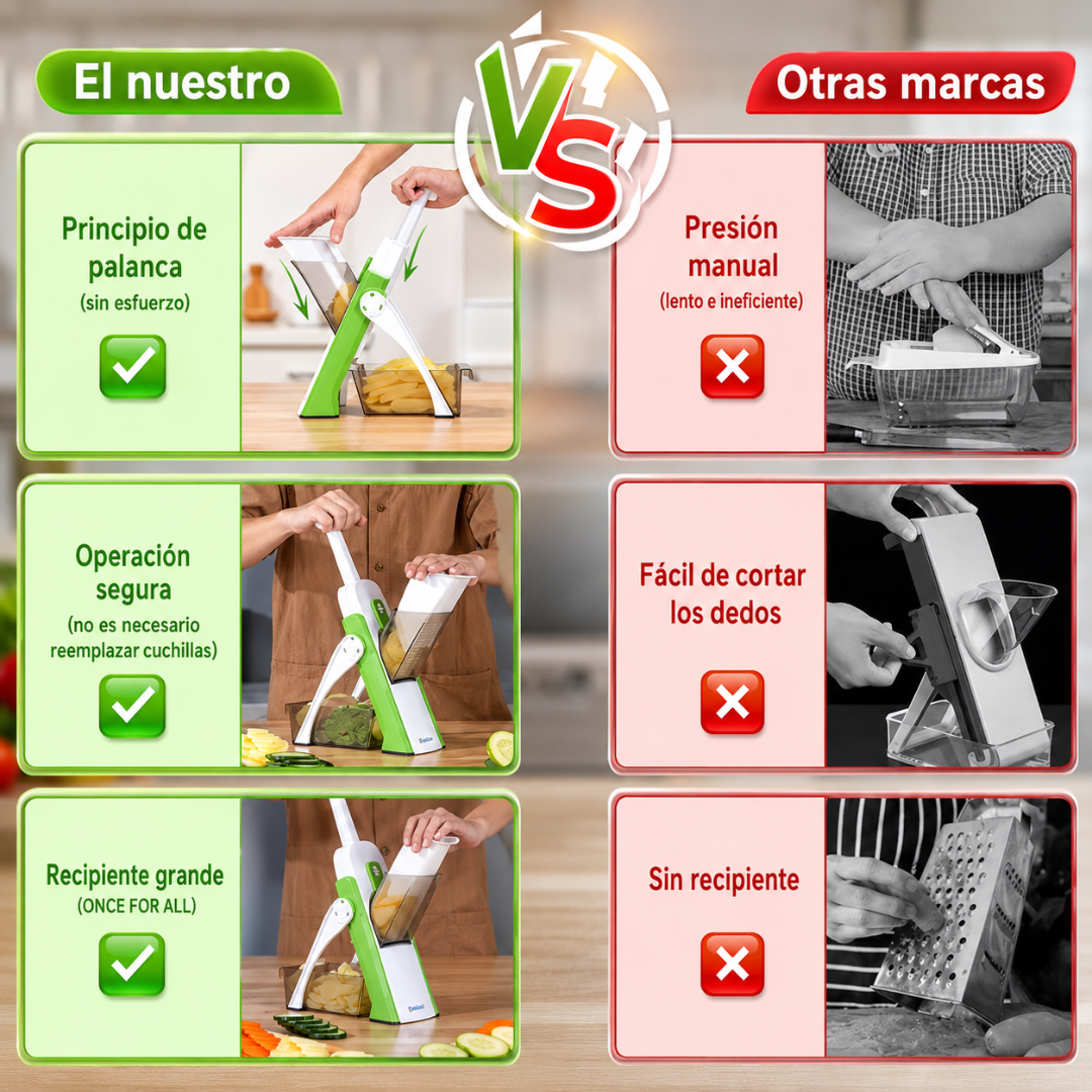 PICADOR DE VERDURA – Corta, rebana y prepara como un chef en segundos