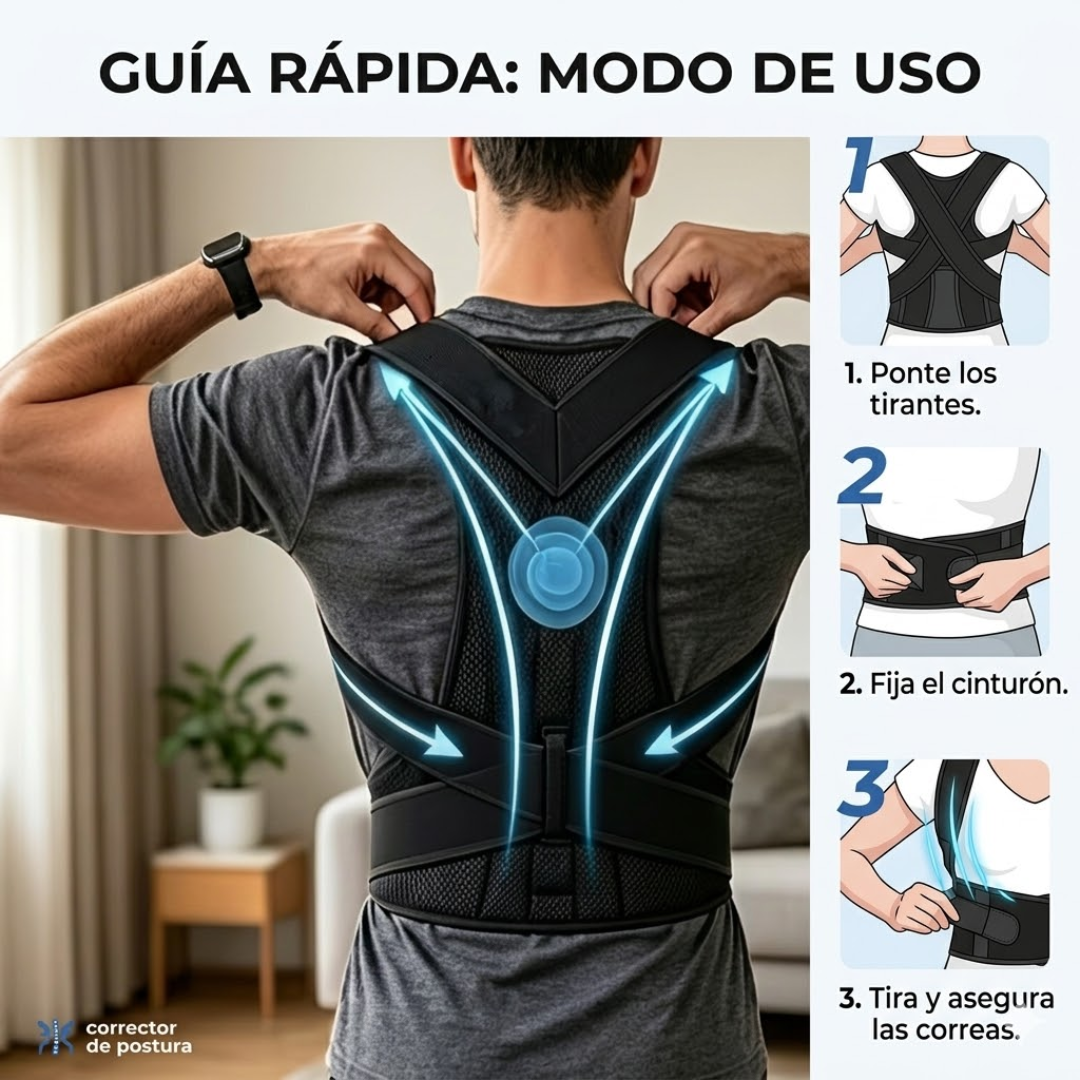CORRECTOR DE POSTURA UNISEX – Mejora tu postura, soporte lumbar y comodidad diaria