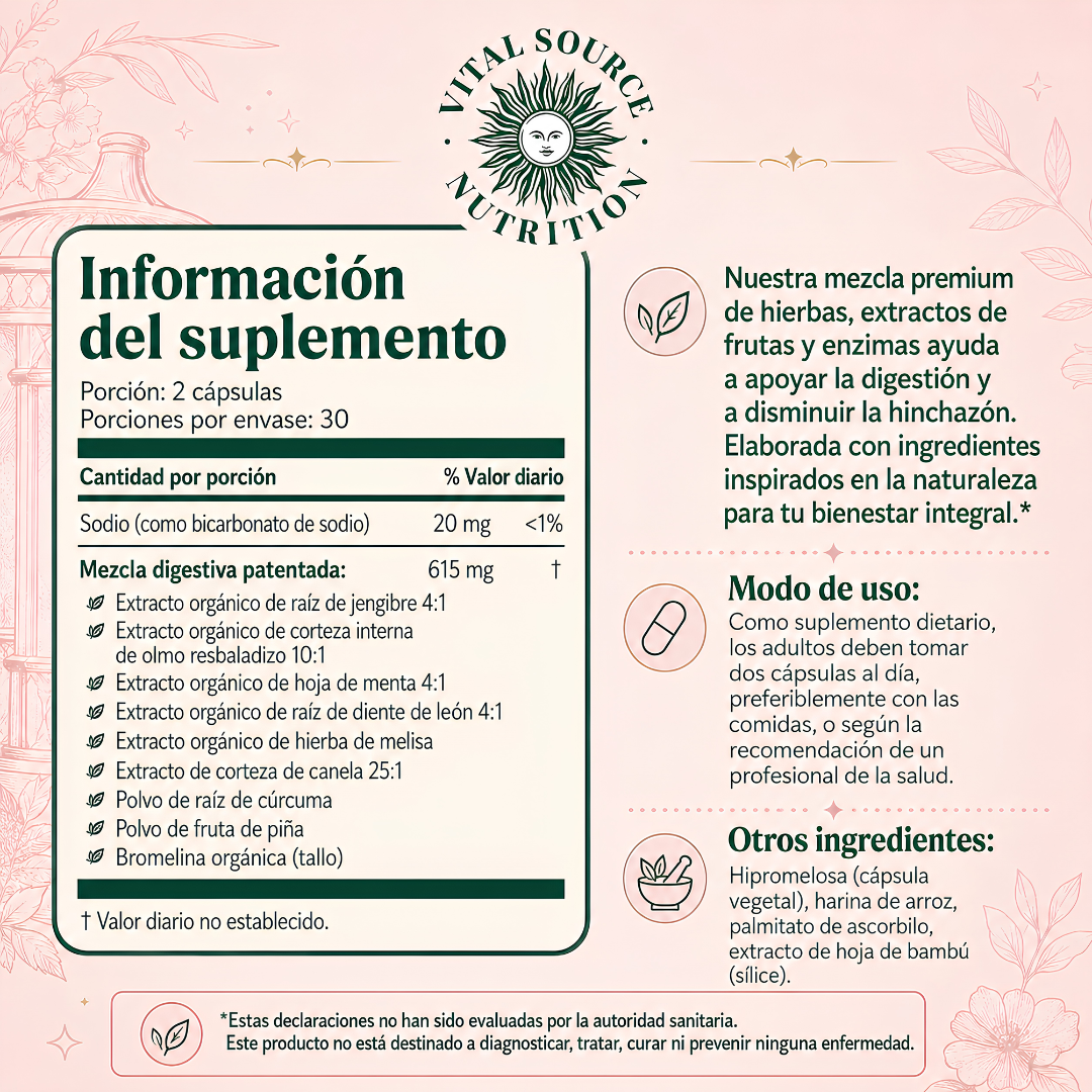 AIRI VITAL SOURCE – Apoyo digestivo para menos inflamación, más comodidad y abdomen ligero