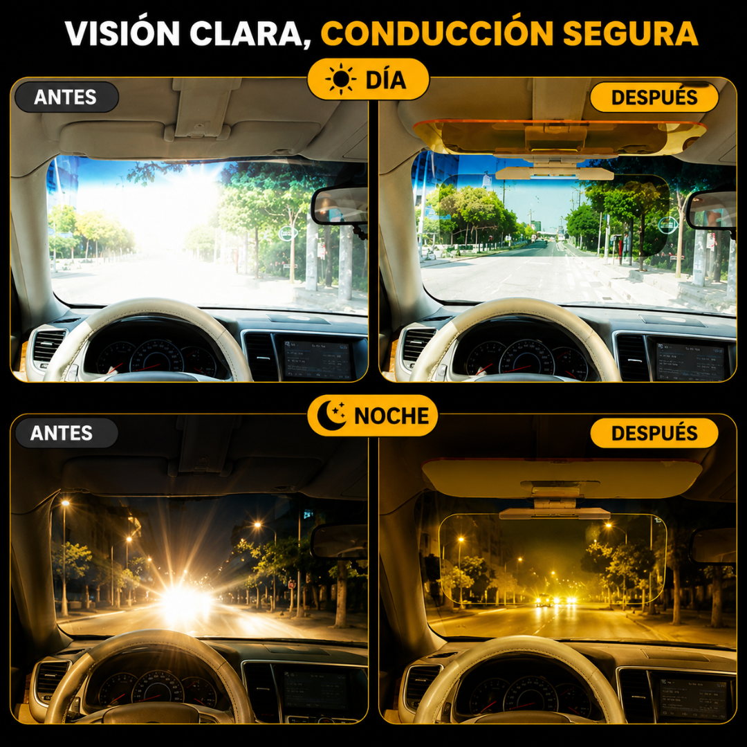 VISOR HD PARA AUTO – Maneja sin deslumbramientos, mayor claridad y seguridad en cada trayecto