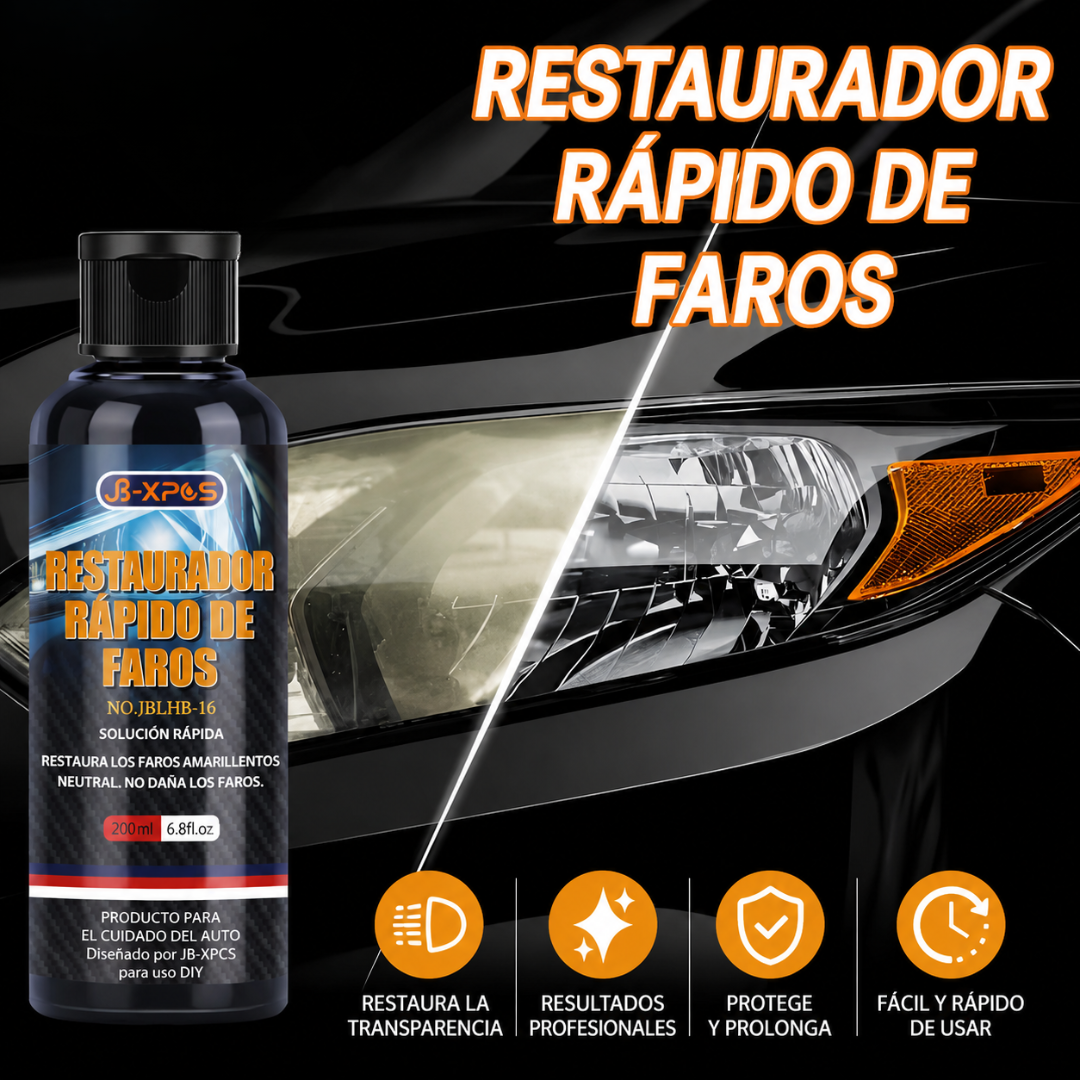 RESTAURADOR DE FAROS AMARILLOS Y OPACOS — Sin taller, sin costo, sin estrés