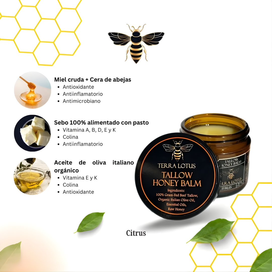 TALLOW HONEY BALM BÁLSAMO DE MIEL – Reparación profunda, nutrición real y piel visiblemente más saludable