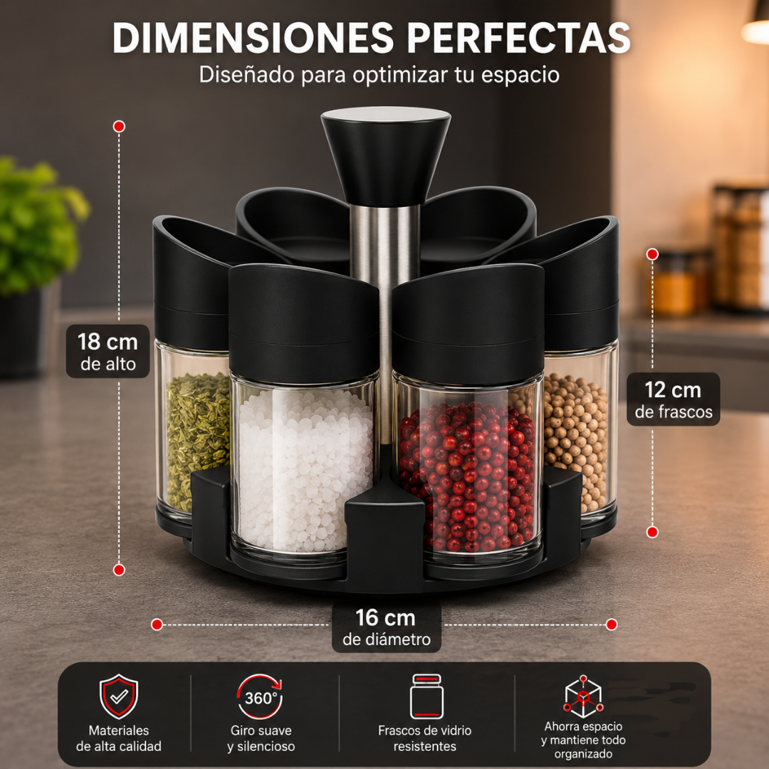 CONJUNTO ESPECIERO – Ordena tus condimentos con estilo y practicidad
