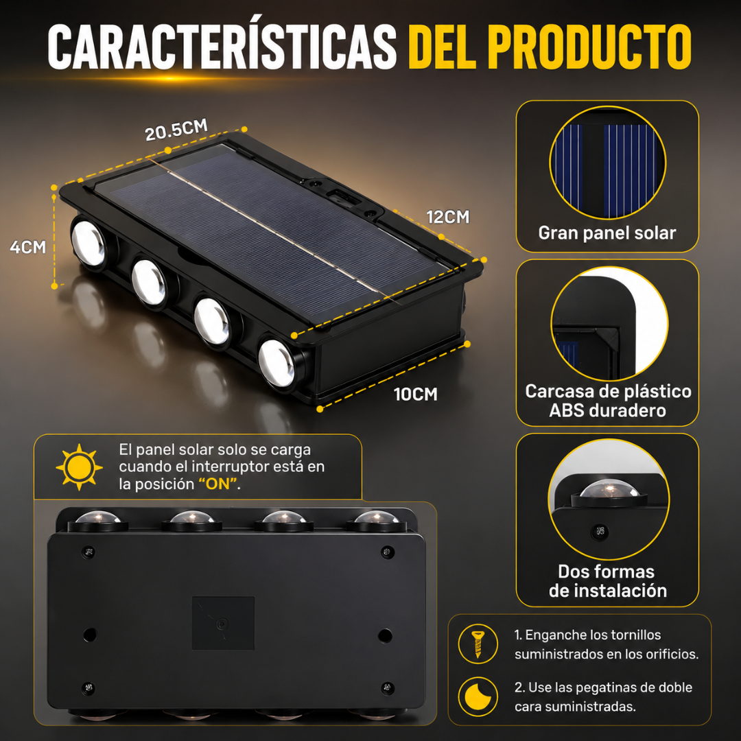 LÁMPARA SOLAR DECORATIVA (PACK X4) – Ilumina y transforma exteriores