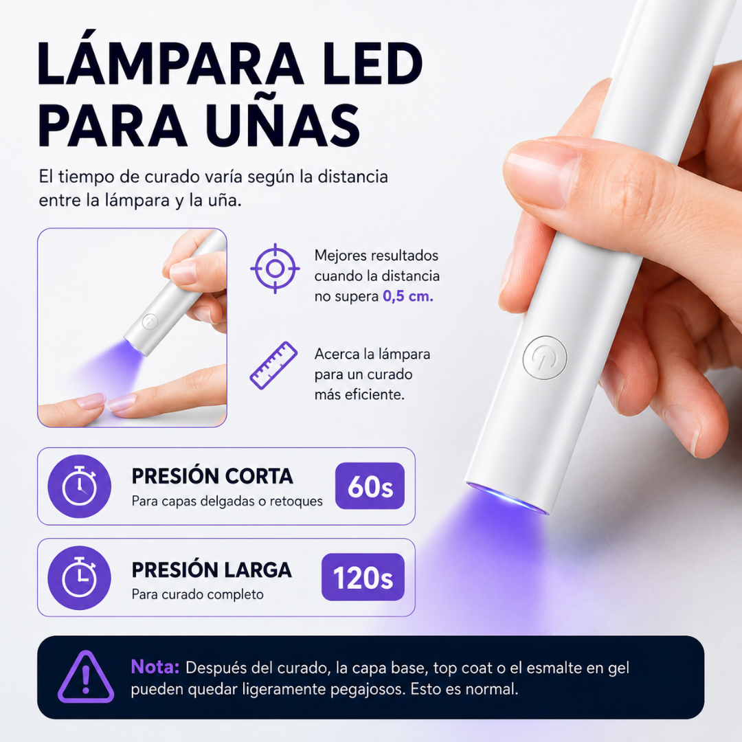 LÁMPARA LED PARA UÑAS – Secado profesional, precisión y comodidad para manicuristas