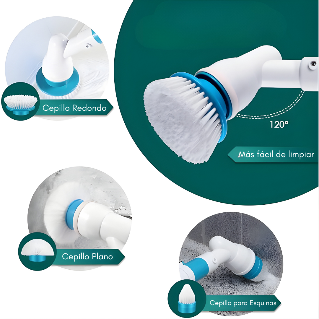 CEPILLO ELECTRONICO GIRATORIO – Potencia automática, limpieza profunda y menos esfuerzo en cada rincón