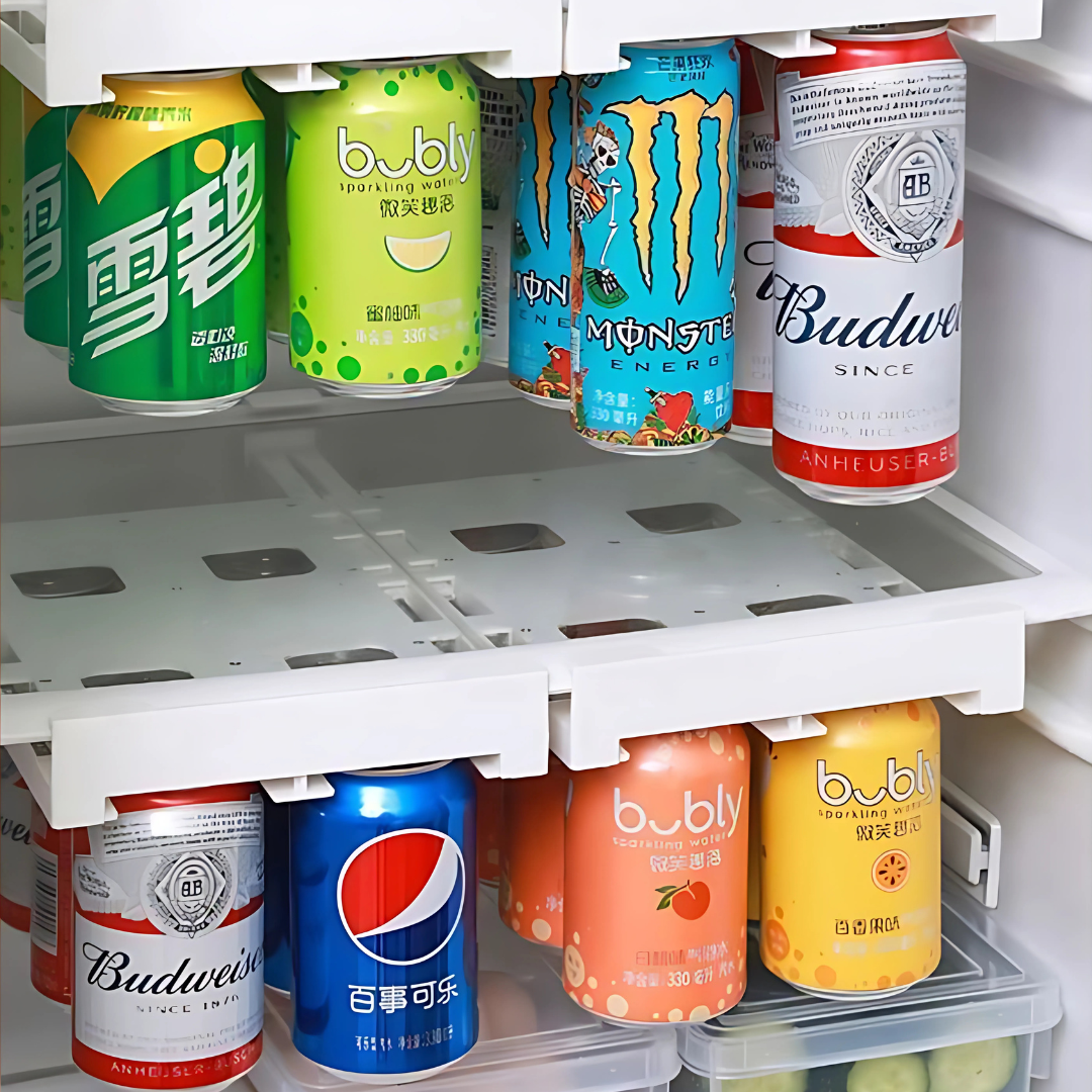 ORGANIZADOR DE LATAS COLGANTE PARA REFRIGERADOR – Ahorra espacio al instante