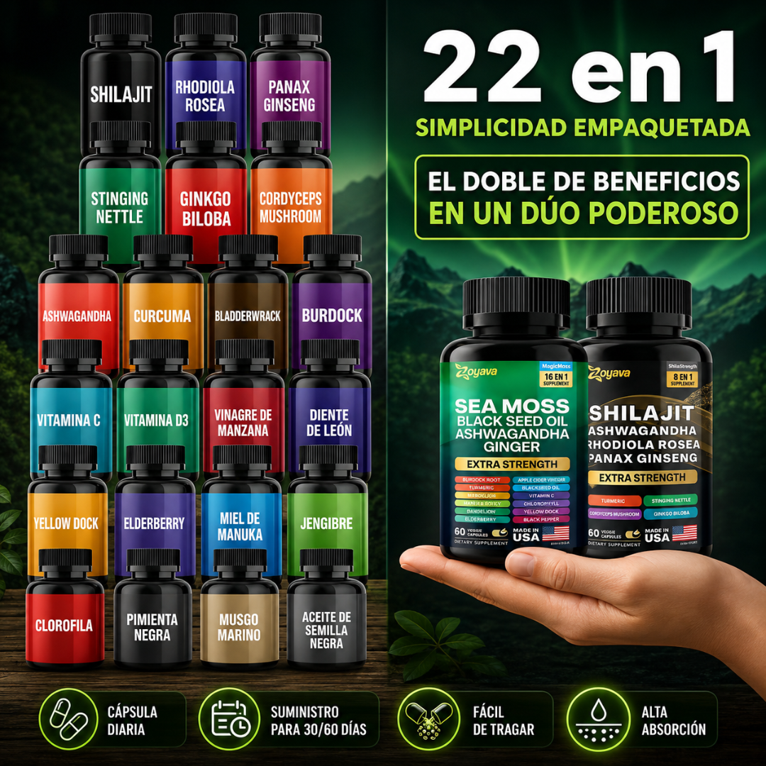 COMBO SHILAJIT + SEA MOSS – Energía y vitalidad masculina