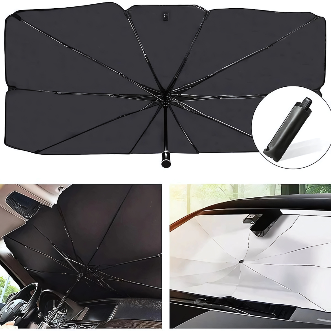 PARAGUAS DE PARASOL DE AUTO — Menos calor y más comodidad al subirte