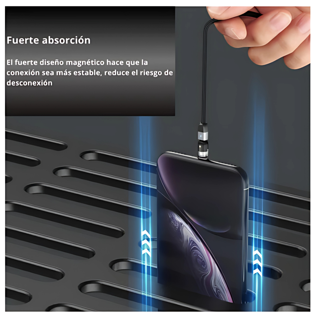 CABLE USB 3 EN 1 MAGNÉTICO CARGA RÁPIDA – Un solo cable para todos tus dispositivos