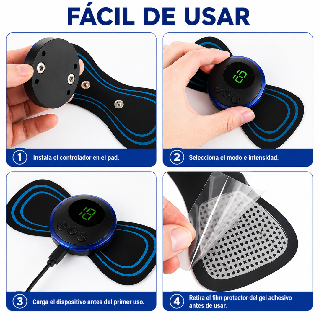 MASAJEADOR DE IMPULSOS ELECTRICOS - Relajación cervical, alivio muscular y bienestar en minutos