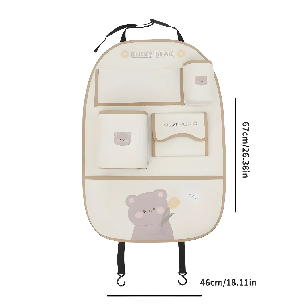 ORGANIZADOR TRASERO PARA ASIENTO DE AUTO – Orden y protección en cada viaje