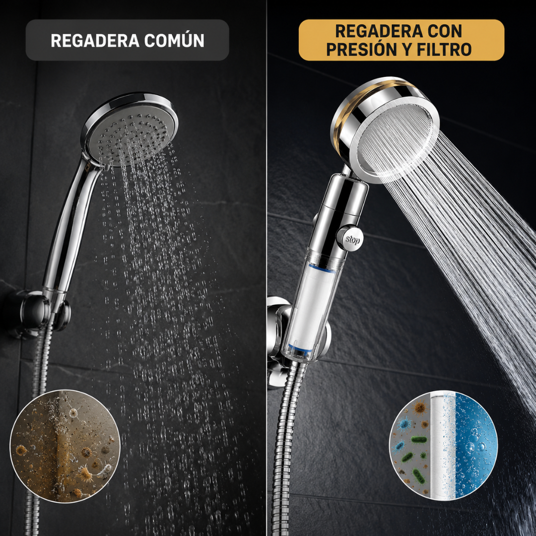 REGADERA ADAPTABLE – Más presión, agua más limpia y una mejor experiencia de baño