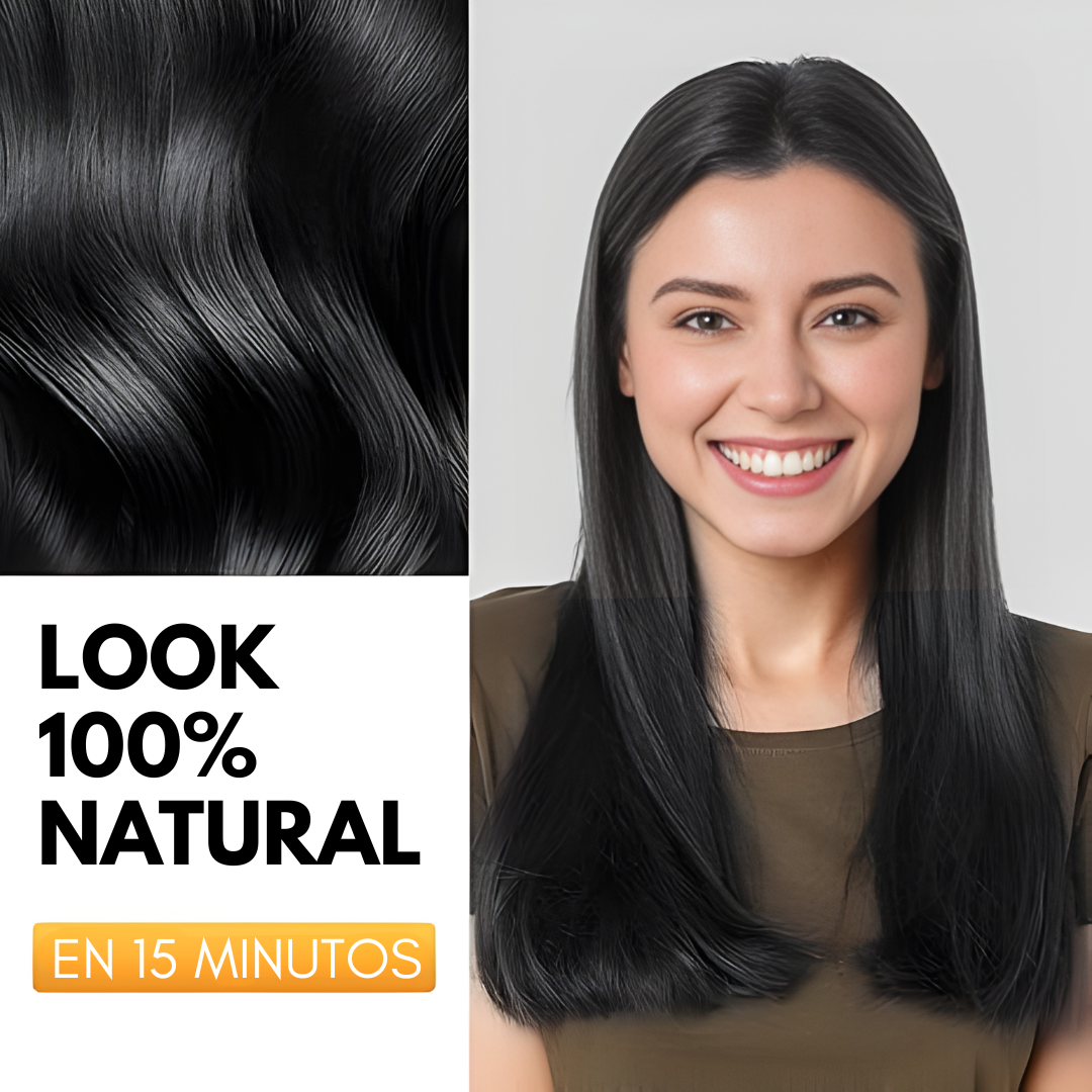 SHAMPOO PARA TEÑIR EL CABELLO DE NEGRO — Canas cubiertas sin salir de casa