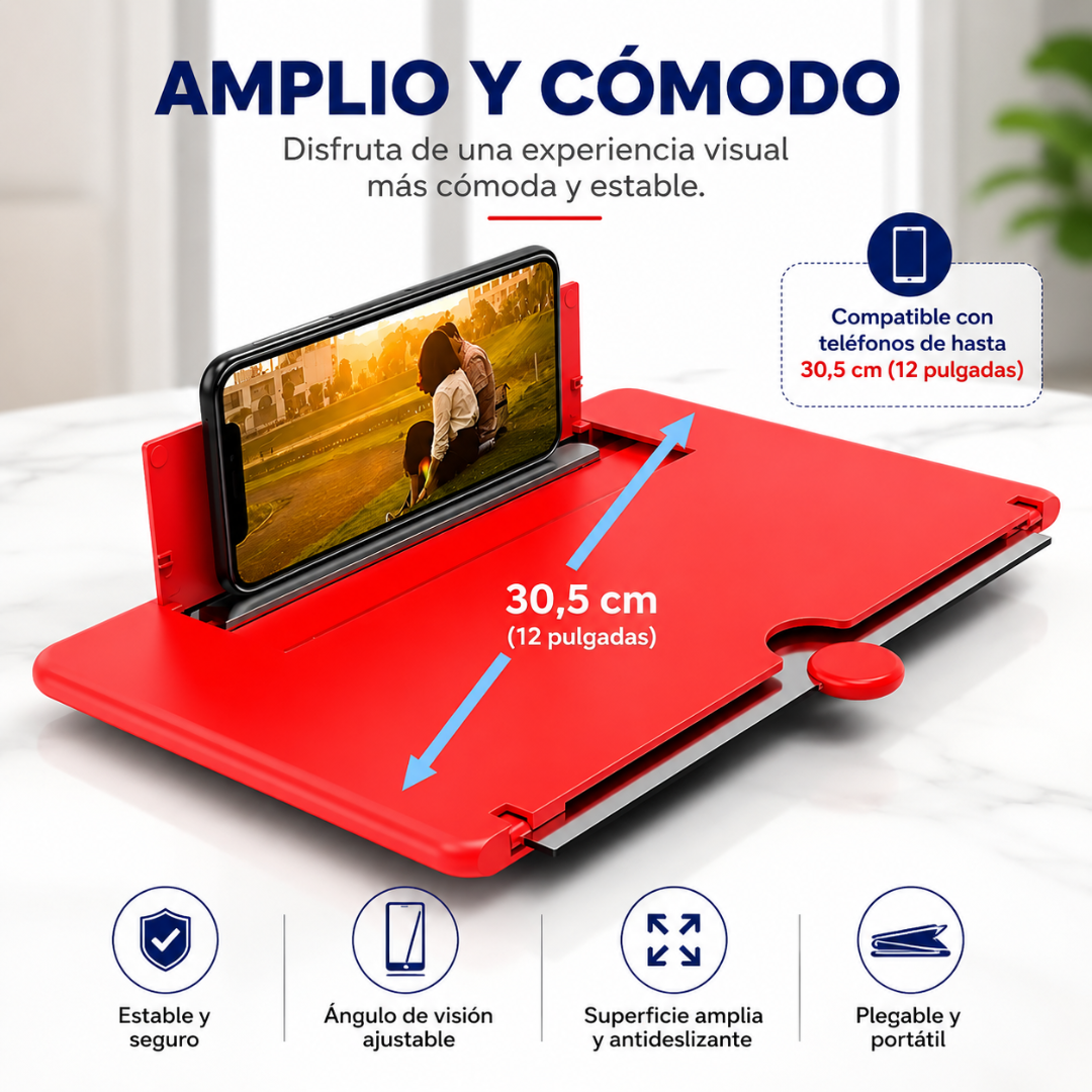 AMPLIFICADOR DE PANTALLA 3D PARA CELULAR – Vive cada partido como si estuvieras en la tribuna