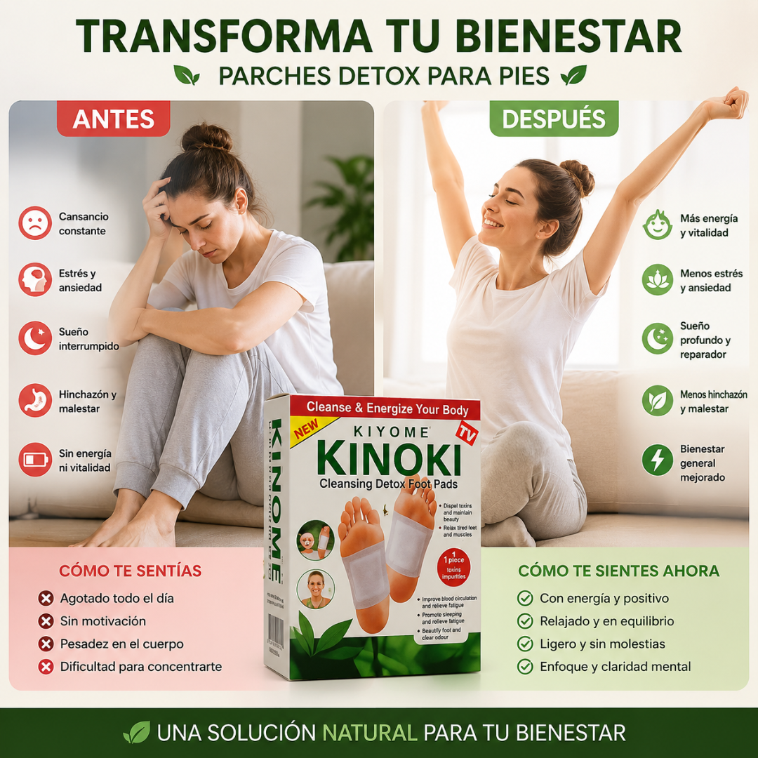 KINOKI DESINTOXICACIÓN (PACK X4) – Descanso, cuidado y bienestar para tus pies mientras duermes