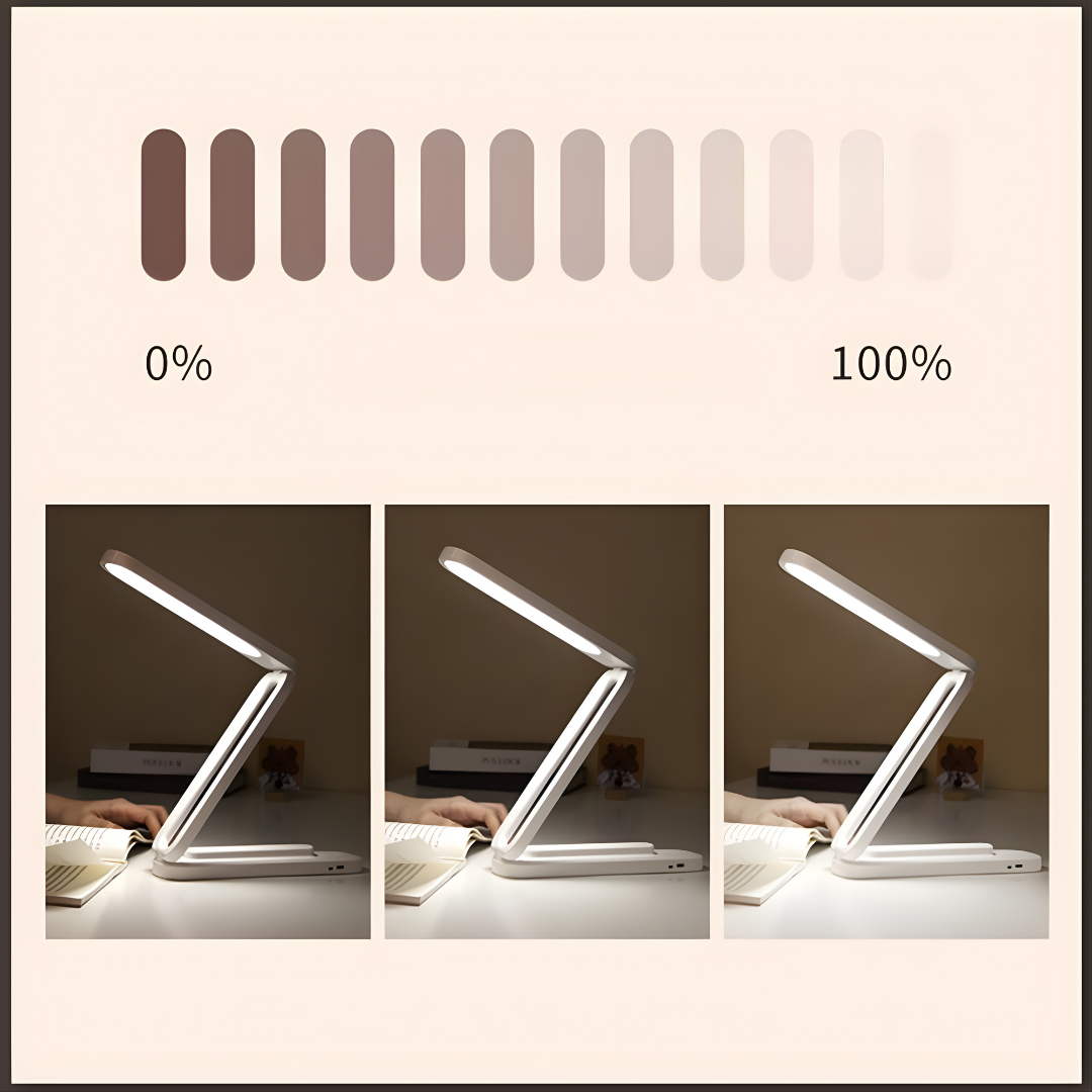 FOLDING TABLE LAMP – Iluminación portátil, diseño plegable y luz perfecta para cada momento