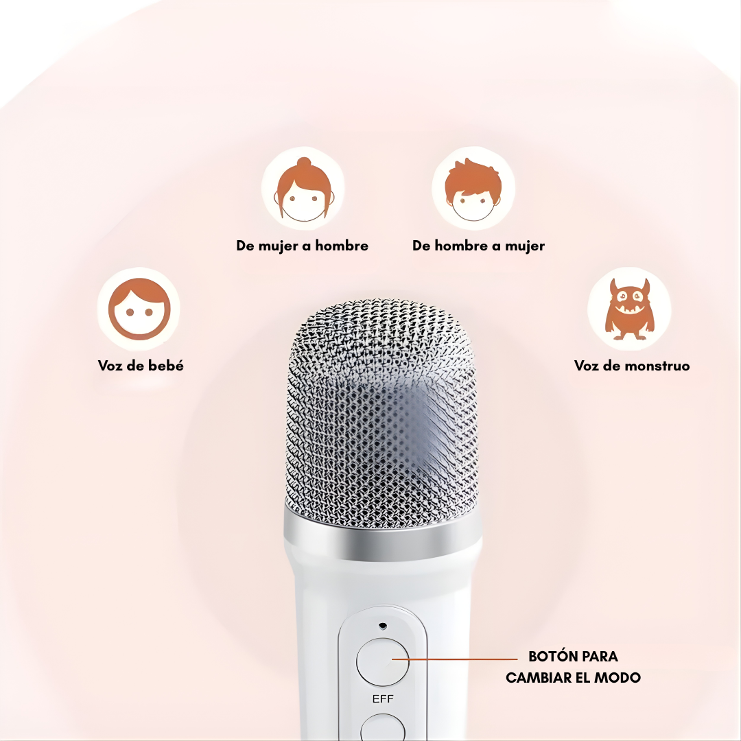 KARAOKE PORTÁTIL CON LUCES LED – Diversión en casa, sonido envolvente y shows que iluminan cada momento
