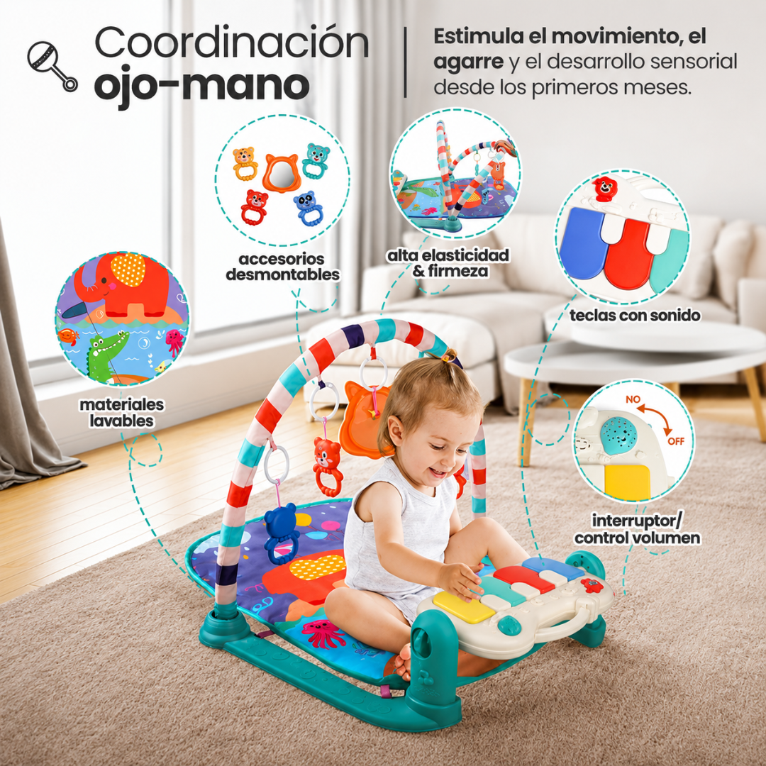 GIMNASIO PARA BEBÉS CON PIANO — Estimulación sensorial, aprendizaje temprano y diversión desde los primeros meses de vida