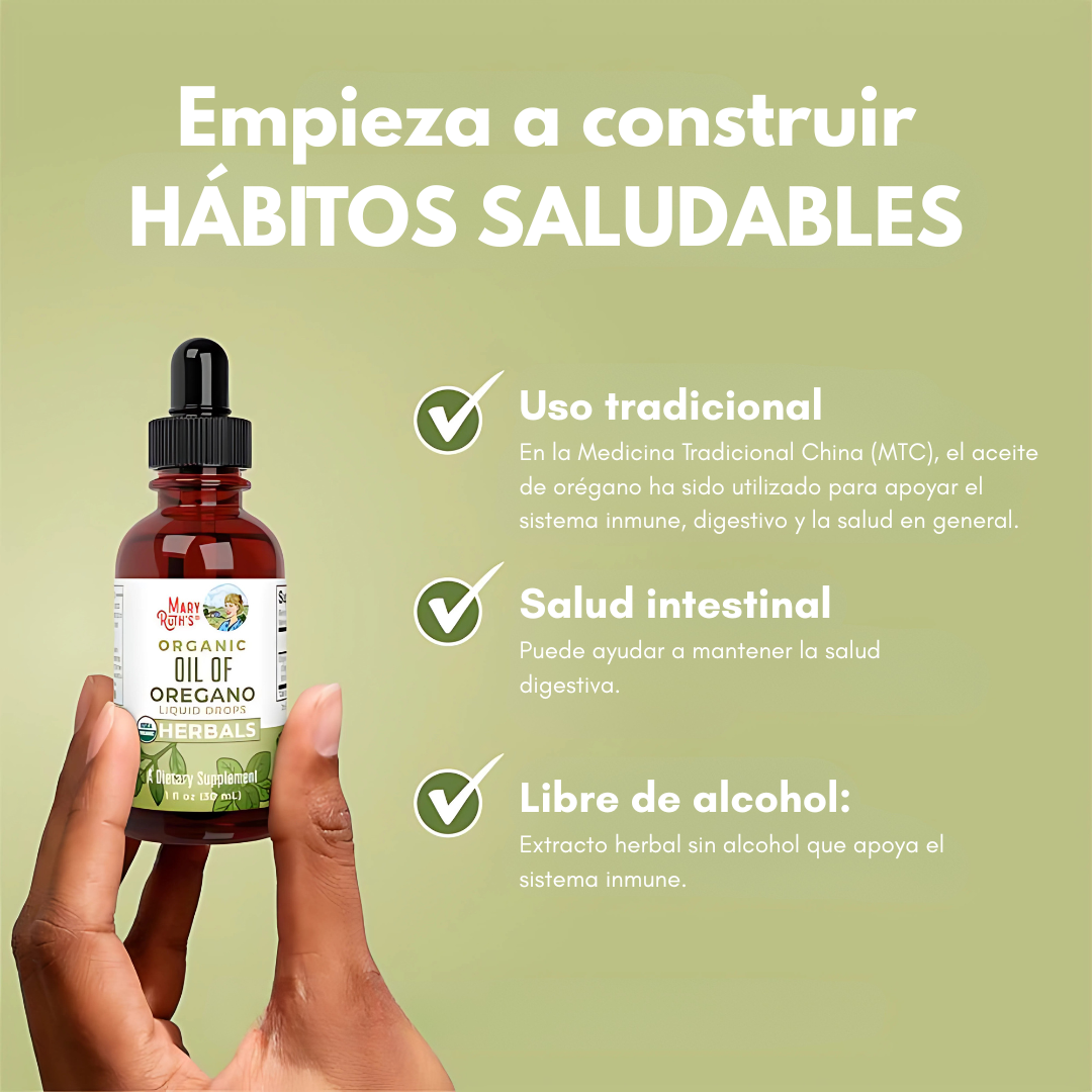 OREGANO OIL MARY RUTH'S – Apoyo inmunológico, digestivo y bienestar natural en cada gota