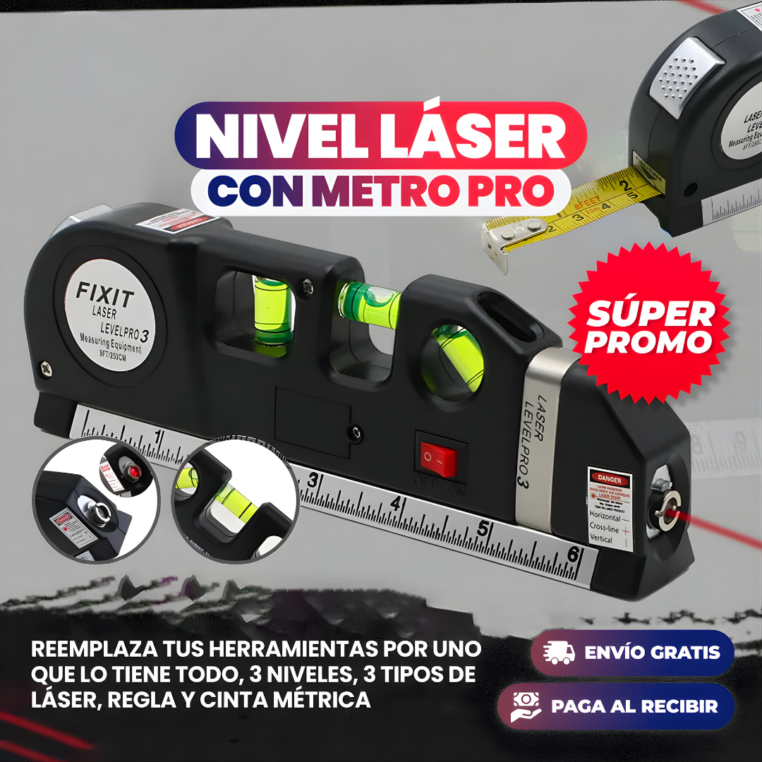NIVEL LASER 3 EN 1 – Precisión profesional, líneas perfectas y resultados exactos en cada proyecto