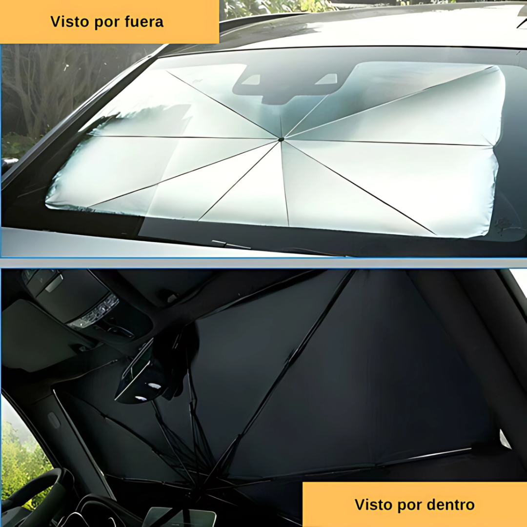 PARAGUAS DE PARASOL DE AUTO — Menos calor y más comodidad al subirte