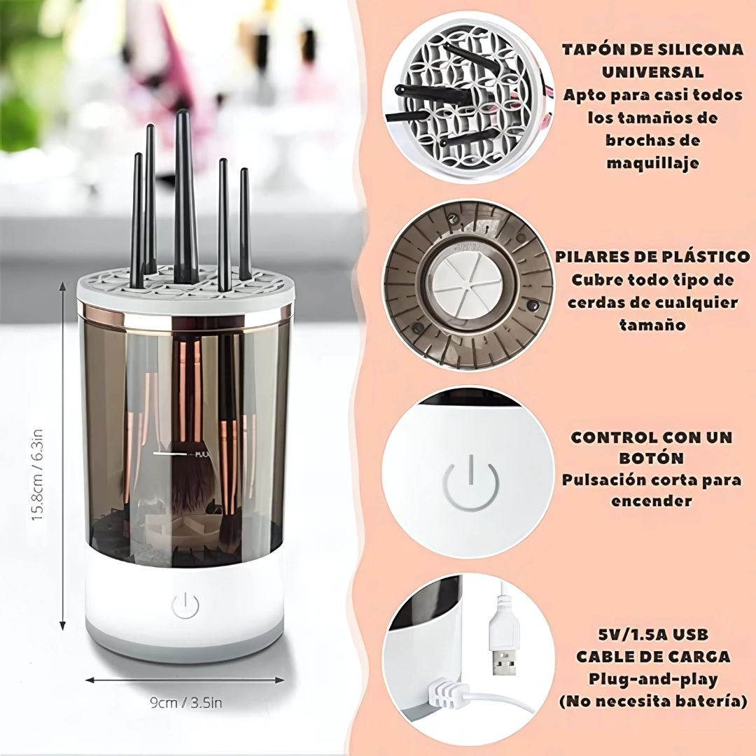 Limpia Brochas GlamSweep™ - Brochas impecables, maquillaje perfecto todos los días.
