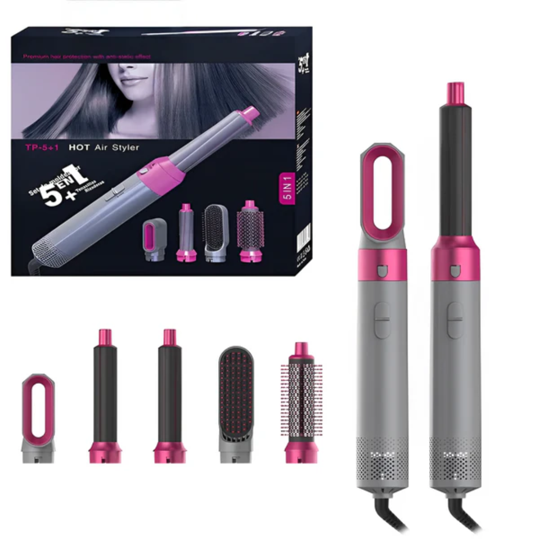 AirGlam 5 en 1 – Potencia y versatilidad para un look siempre impecable.
