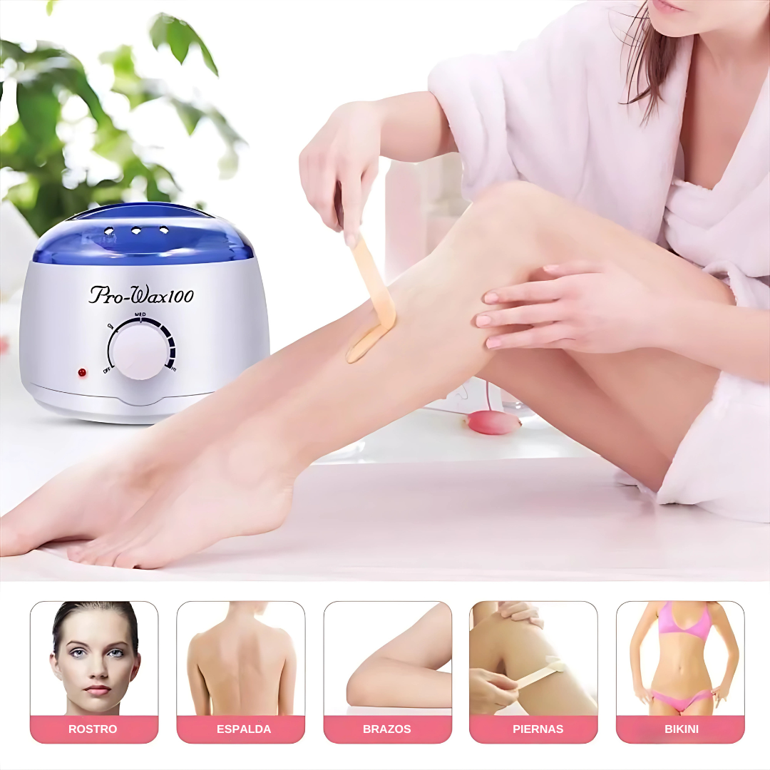 Olla de Cera PRO Wax 100 - Di adiós al vello no deseado desde casa, sin dolor de cabeza ni filas en el salón.