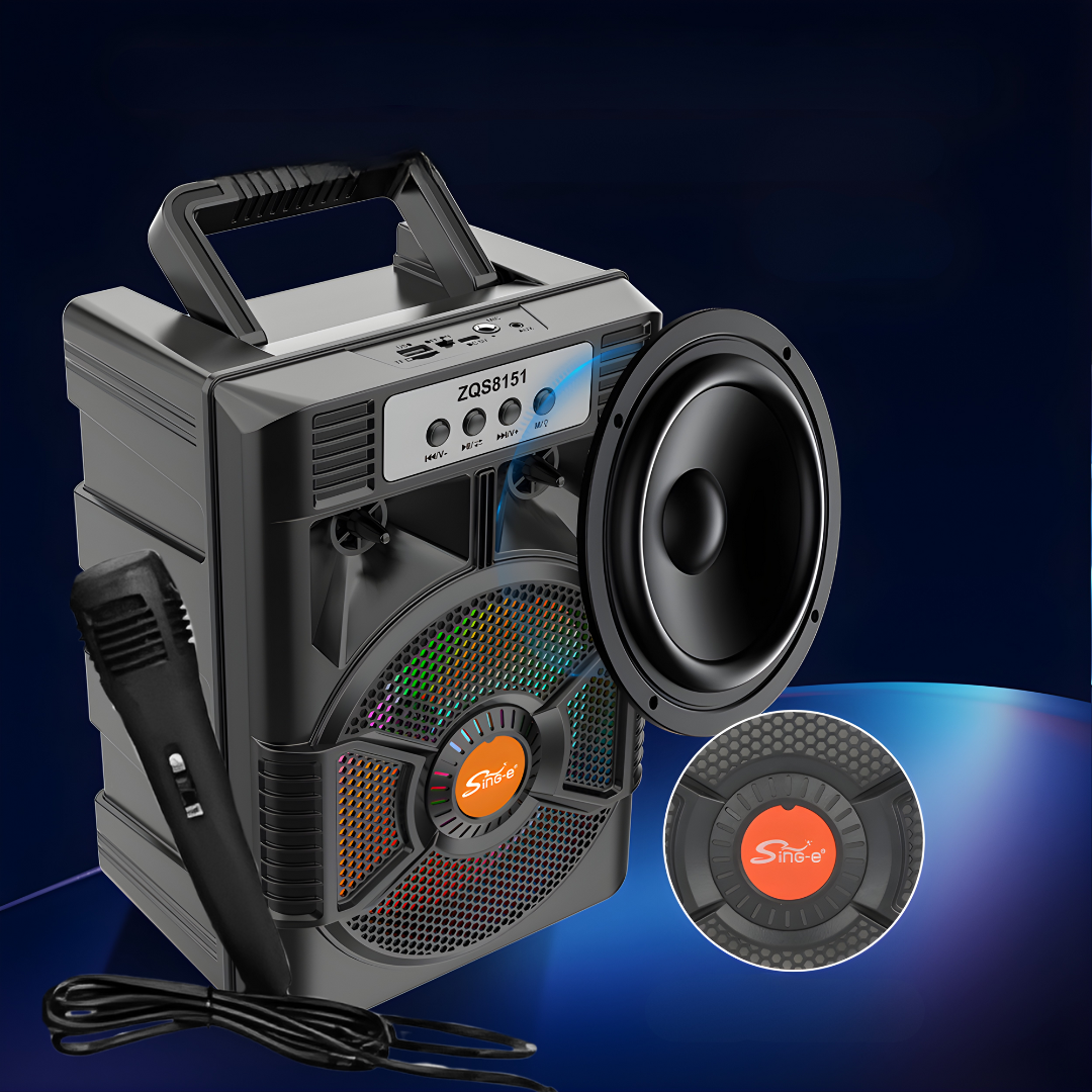 BOCINA PORTÁTIL – Potencia envolvente, conexión inalámbrica y sonido perfecto para cada momento