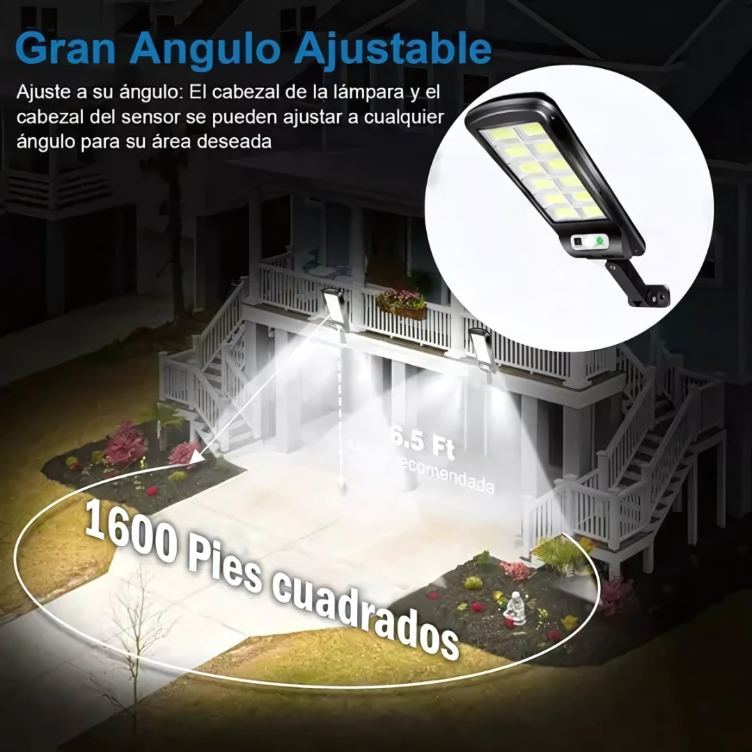 LÁMPARA SOLAR LED CON SENSOR – Ilumina exteriores sin cables ni consumo eléctrico