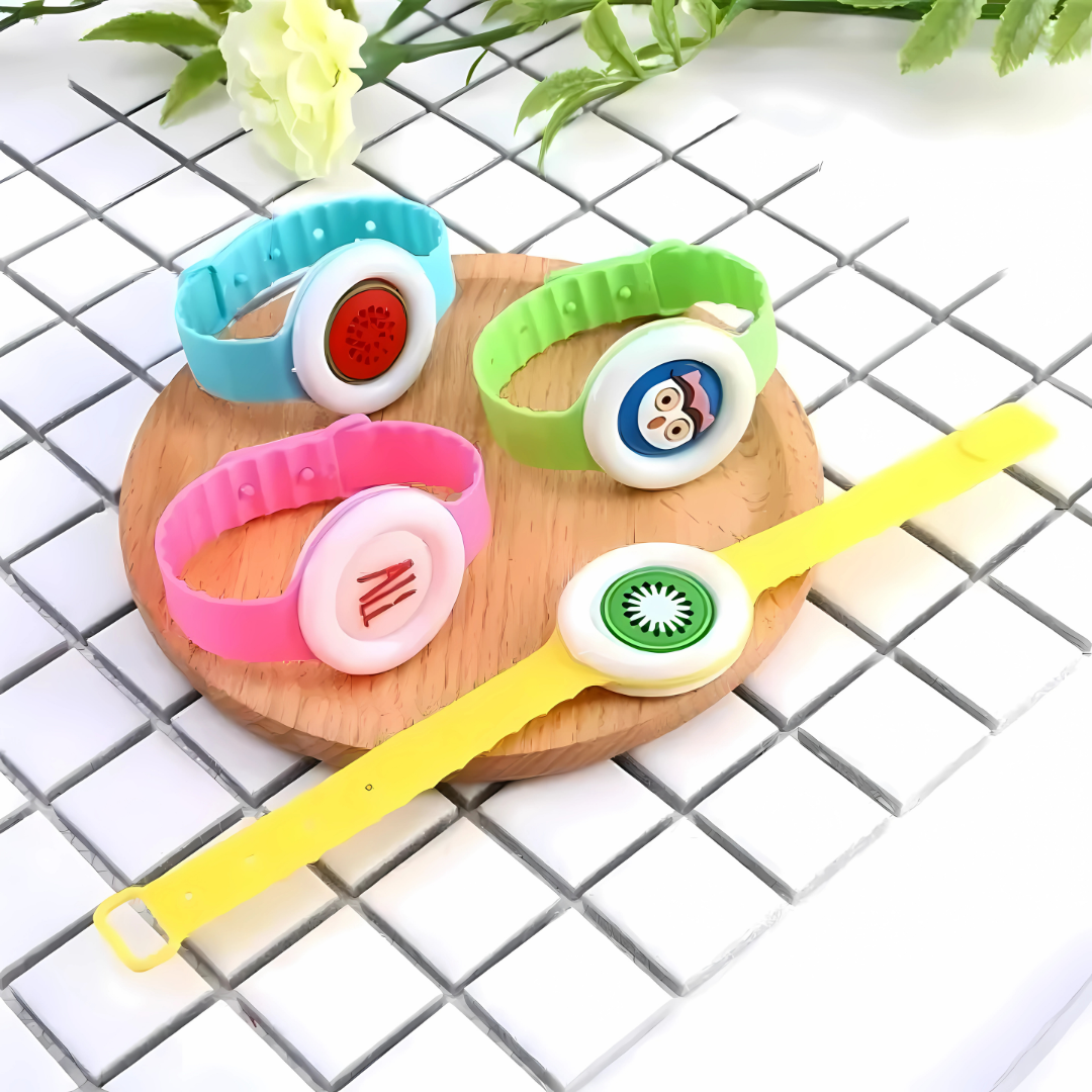 Pack x3 Und. Pulsera Antimosquitos para Bebés MosquitoGuard Kids - 3 pulseras, 0 picaduras: protege a tus hijos en casa o al aire libre.