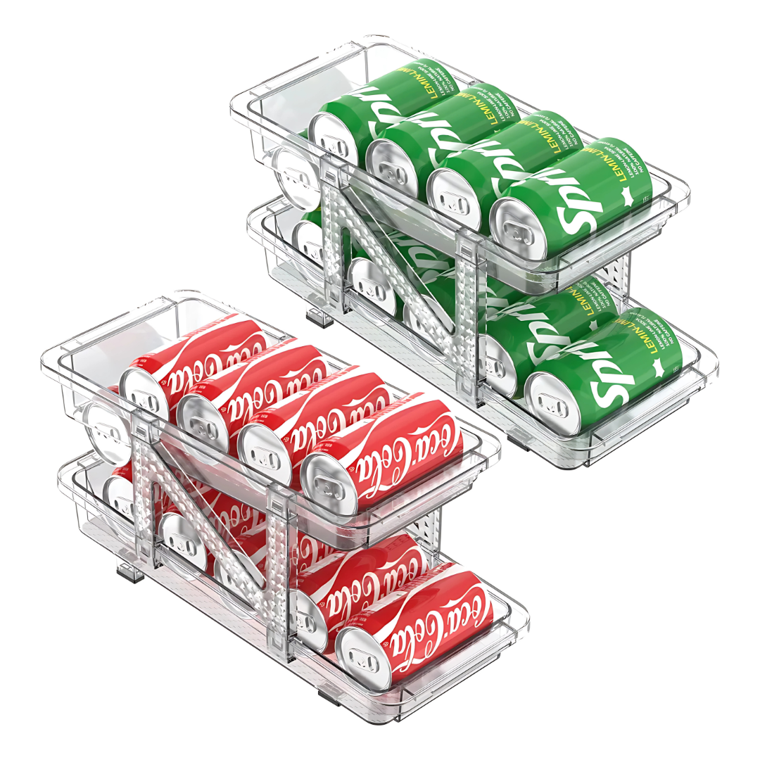 Organizador de Latas Plegable – Mantén tu refrigerador ordenado y aprovecha cada espacio