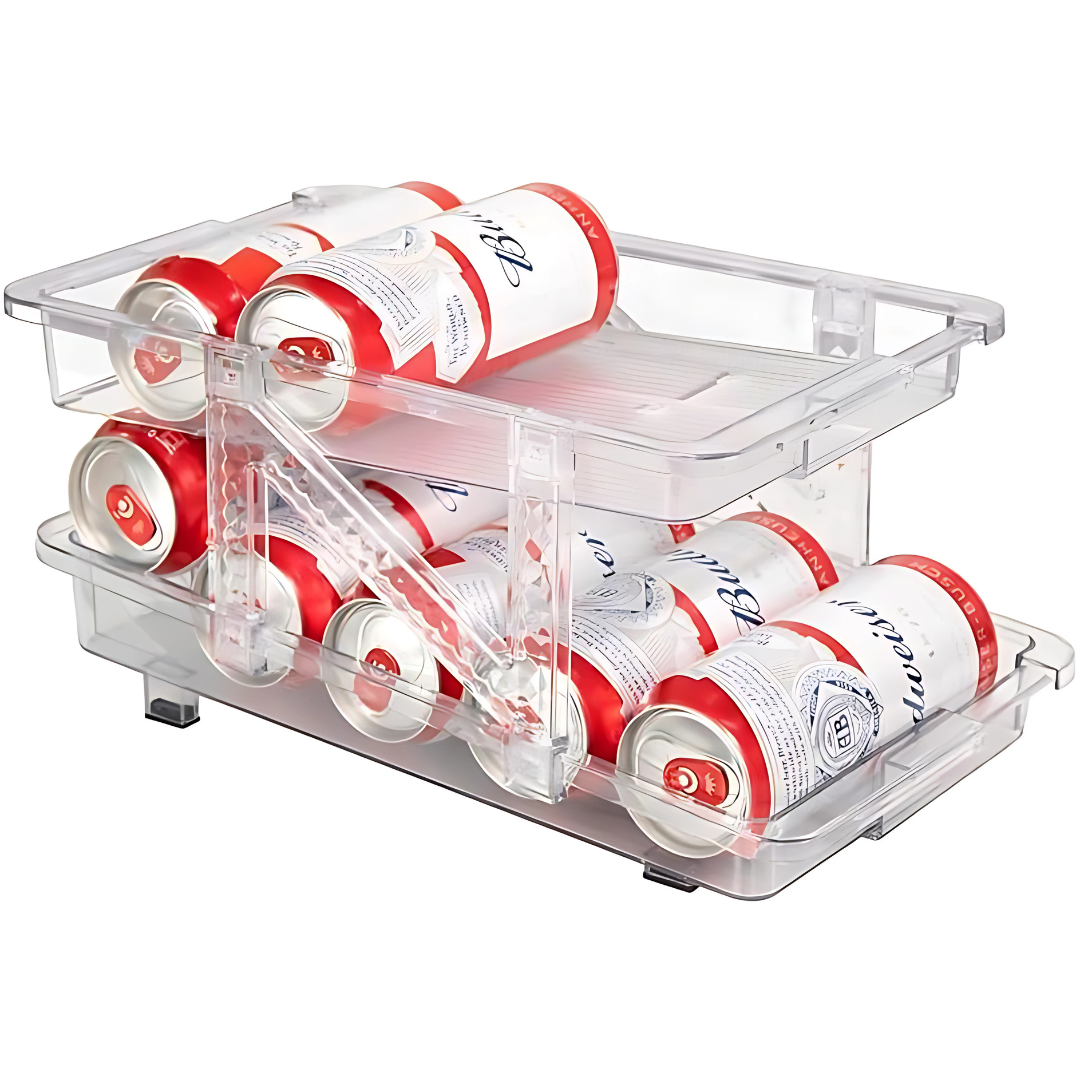 Organizador de Latas Plegable – Mantén tu refrigerador ordenado y aprovecha cada espacio