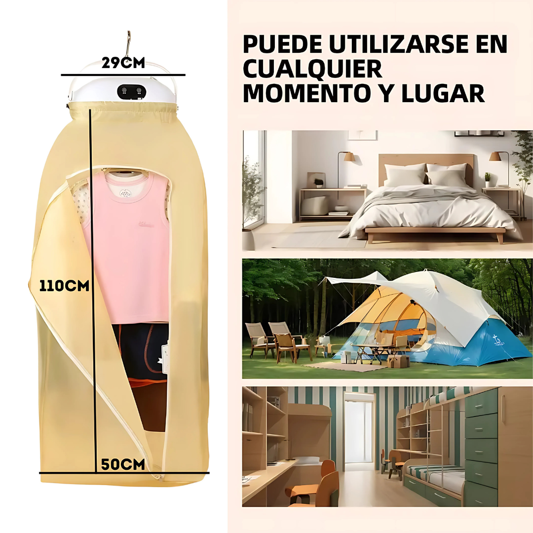 SECADORA DE ROPA PORTÁTIL – Secado rápido, sin espacio extra y practicidad en cualquier lugar