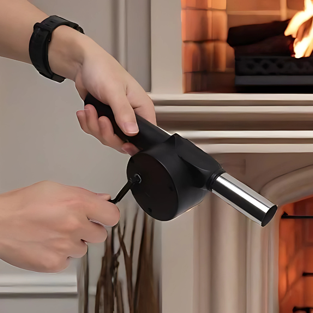 SOPLADOR MANUAL — Enciende el asado sin soplar, sin acercar la cara al humo y sin arriesgar los pulmones