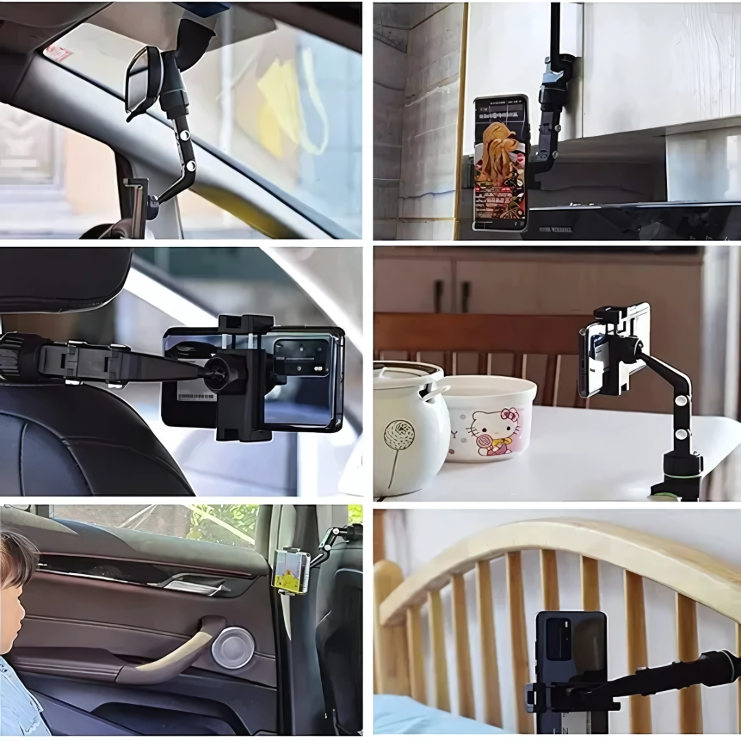 SOPORTE PARA RETROVISOR DE AUTO – Tu celular siempre visible y al alcance