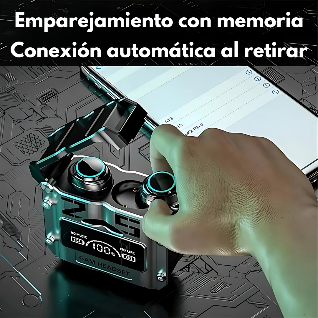 AURICULARES INALÁMBRICOS M25 – Sonido potente, estilo gamer y libertad total