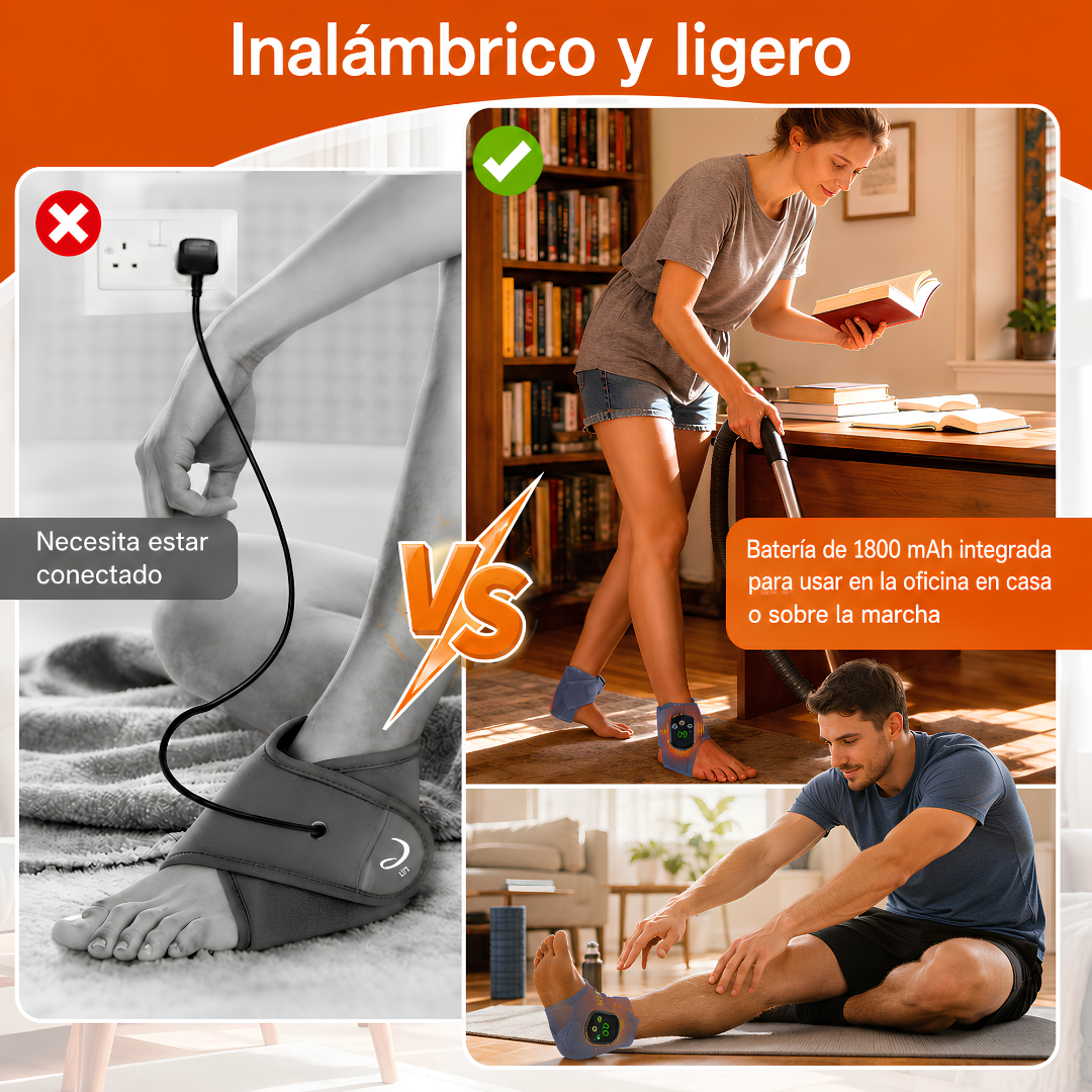 MASAJEADOR DE TOBILLO INALÁMBRICO – Después de tanto movimiento, el cuerpo pide descanso